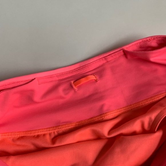 Lululemon Womens 6 Speed Up Shorts Hot Pink Orange Vented Running Zip Pocket - Picture 8 of 8